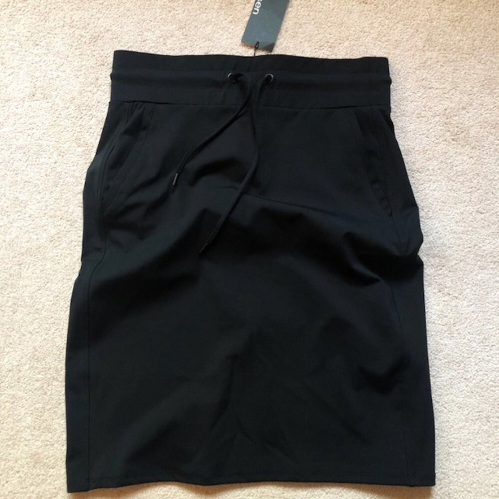 NWT OLSEN Knee-length Pencil Skirt with Drawstring Waist & Pockets, Size 36 / 6 - Picture 2 of 11